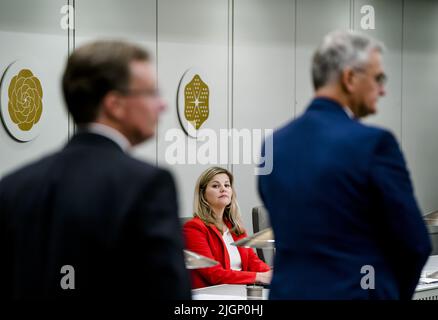 L'Aia, Paesi Bassi. 12th luglio 2022. 2022-07-12 13:44:59 L'AIA - Liesje Schreinemacher, Ministro del Commercio estero e della cooperazione allo sviluppo, durante la sessione plenaria al Senato. Le votazioni si svolgeranno sulla legge sull'ambiente e sul CETA. ANP BART MAAT netherlands out - belgium out Credit: ANP/Alamy Live News Foto Stock