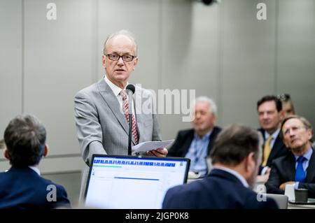 L'Aia, Paesi Bassi. 12th luglio 2022. 2022-07-12 13:47:31 L'AIA - Ruud Koole (PvdA) durante la sessione plenaria al Senato. Le votazioni si svolgeranno sulla legge sull'ambiente e sul CETA. ANP BART MAAT netherlands out - belgium out Credit: ANP/Alamy Live News Foto Stock