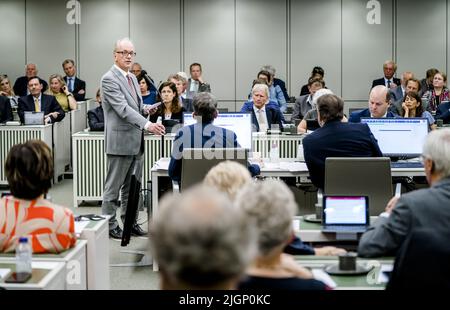 L'Aia, Paesi Bassi. 12th luglio 2022. 2022-07-12 13:47:55 L'AIA - Ruud Koole (PvdA) durante la sessione plenaria al Senato. Le votazioni si svolgeranno sulla legge sull'ambiente e sul CETA. ANP BART MAAT netherlands out - belgium out Credit: ANP/Alamy Live News Foto Stock