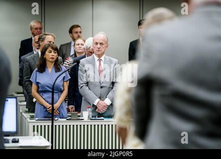 L'Aia, Paesi Bassi. 12th luglio 2022. 2022-07-12 13:56:40 L'AIA - Mei li Vos (PvdA) e Ruud Koole (PvdA) durante la sessione plenaria al Senato. Le votazioni si svolgeranno sulla legge sull'ambiente e sul CETA. ANP BART MAAT netherlands out - belgium out Credit: ANP/Alamy Live News Foto Stock