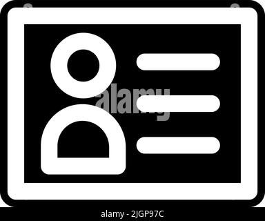 Icona della scheda id interfaccia utente di base . Illustrazione Vettoriale