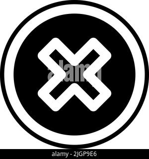 Icona di chiusura interfaccia utente di base . Illustrazione Vettoriale