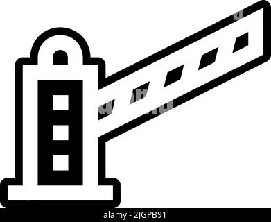 Icona della barriera del traffico cittadino . Illustrazione Vettoriale