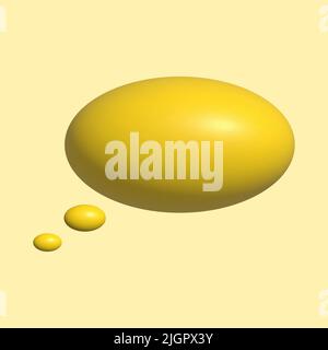 3D icona fumetti vocali. Concetto di chat sui social media Illustrazione Vettoriale