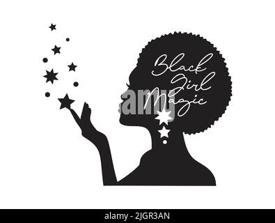 Donna afroamericana. Ragazza africana disegno semplice. Illustrazione Vettoriale