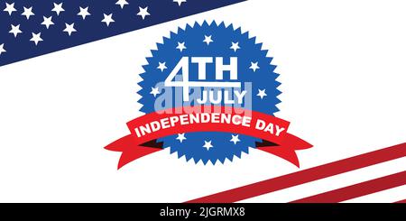 Quarto di luglio Independence Day negli Stati Uniti. Felice Indipendenza giorno d'America Illustrazione Vettoriale