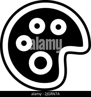 Icona tavolozza di pittura di ritorno alla scuola . Illustrazione Vettoriale