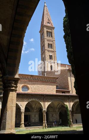 Chiostro Verde o Chiostro Verde nella Basilica di Santa Maria Novella a Firenze Foto Stock