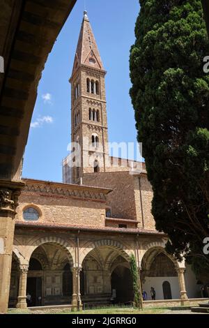 Chiostro Verde o Chiostro Verde nella Basilica di Santa Maria Novella a Firenze Foto Stock