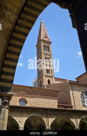 Chiostro Verde o Chiostro Verde nella Basilica di Santa Maria Novella a Firenze Foto Stock