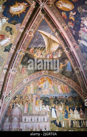 La Cappella Spagnola nei Chiostri della Basilica di Santa Maria Novella a Firenze Foto Stock