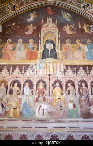 La Cappella Spagnola nei Chiostri della Basilica di Santa Maria Novella a Firenze Foto Stock