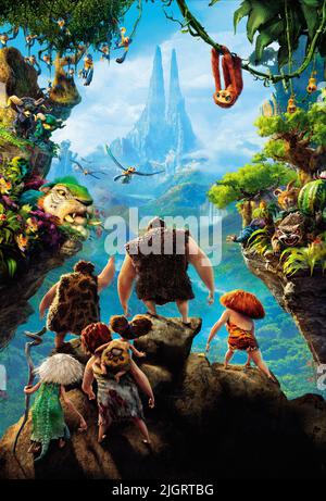 GRAN, THUNK, UGGA, SANDY, GRUG, EEP, THE CROODS, 2013 Foto Stock