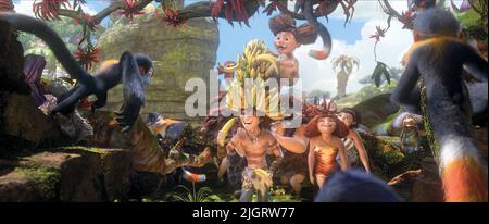 GUY,SANDY,THUNK,EEP,UGGA,GRAN, THE CROODS, 2013 Foto Stock