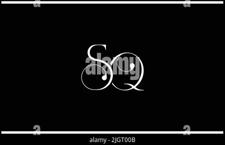 SQ, QS, monogramma con logo Abstract Letters Illustrazione Vettoriale