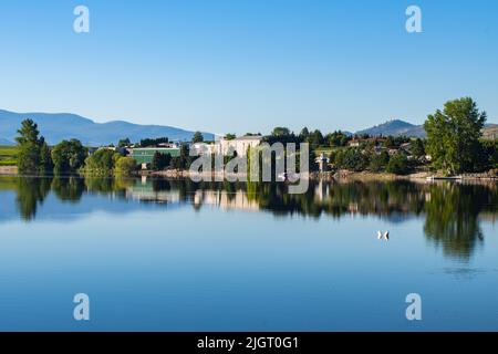 Osoyoos Lake, Osoyoos, British Columbia, Canada Foto Stock