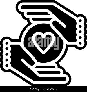 Icona di protezione del giorno delle madri . Illustrazione Vettoriale