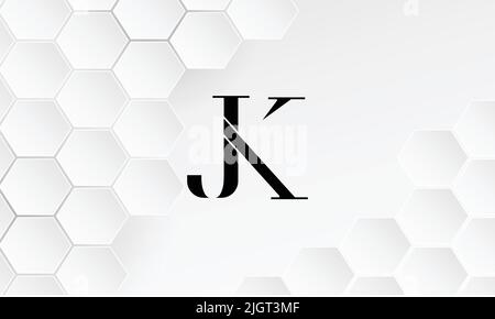 JK ,KJ ,J ,K lettere astratta Monogramma con logo Illustrazione Vettoriale
