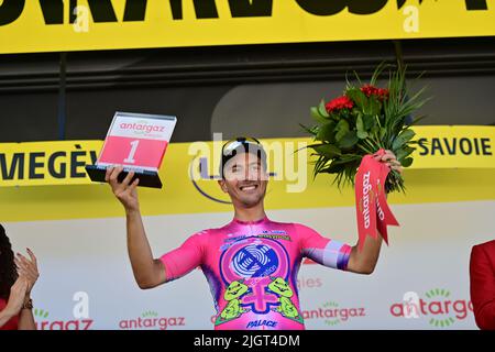 Megeve, Francia, 12th luglio 2022, durante Tour De France, Stage 10, Francia, 12th luglio 2022, Credit:Pool/Goding Images/PA Images Foto Stock