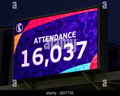 Brentford, Londra, Regno Unito. 12th luglio 2022. Partecipazione alla partita di football UEFA Womens Euro 2022 tra Germania e Spagna al Brentford Community Stadium di Londra, Inghilterra. (Tatjana Herzberg/Soccerdonna/SPP) Credit: SPP Sport Press Photo. /Alamy Live News Foto Stock