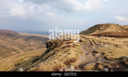 Fotografia di paesaggio della valle di Hope situato nel parco nazionale Peak District - Inghilterra Foto Stock