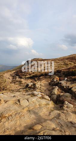 Fotografia di paesaggio della valle di Hope situato nel parco nazionale Peak District - Inghilterra Foto Stock