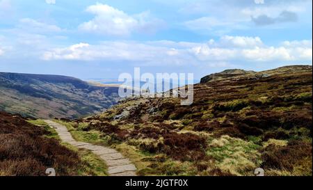 Fotografia di paesaggio della valle di Hope situato nel parco nazionale Peak District - Inghilterra Foto Stock