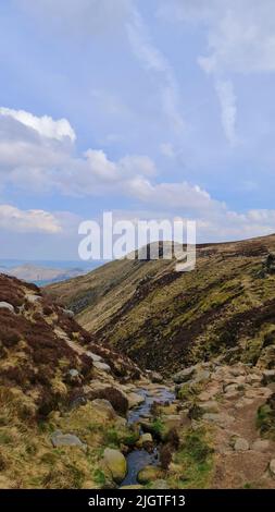 Fotografia di paesaggio della valle di Hope situato nel parco nazionale Peak District - Inghilterra Foto Stock