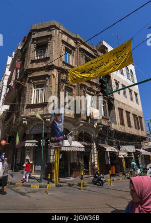 Vecchio edificio storico della città, Beirut Governorate, Beirut, Libano Foto Stock