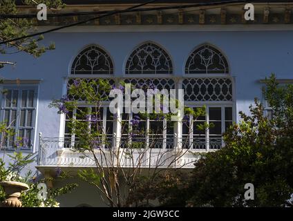 Vecchio edificio storico con archi tripli, Beirut Governorate, Beirut, Libano Foto Stock