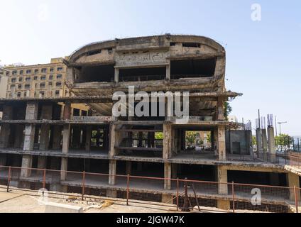 La sala abbandonata del cinema delle uova, Beirut Governorate, Beirut, Libano Foto Stock