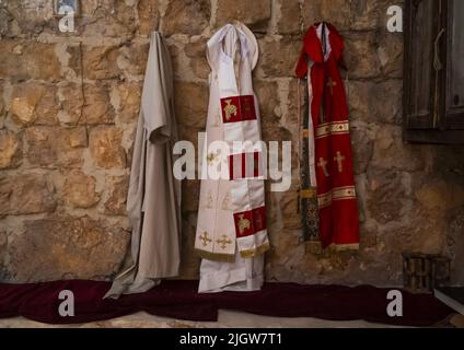 Albs in Mar Youssouf monastero maronita, Governatorato del Nord Libano, Hardine, Libano Foto Stock