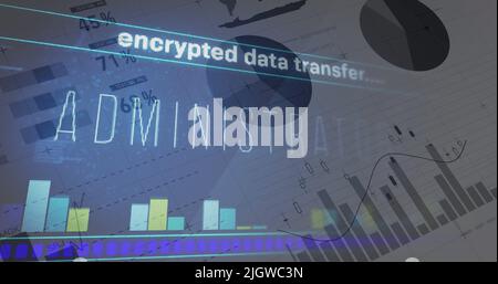 Immagine dell'elaborazione dei dati sulle statistiche Foto Stock