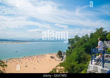 La Spiaggia di Magdalena. Santander, Spagna. Foto Stock