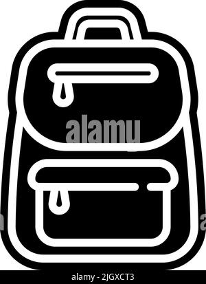 Icona zaino per oggetti di uso quotidiano . Illustrazione Vettoriale