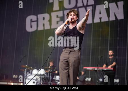 Glasgow, Regno Unito. 08th luglio 2022. Tom Grennan si esibisce sul palco principale il giorno 1 del TRNSMT Festival. 2022-07-08 . Credit: Gary Mather/Alamy Live News Foto Stock