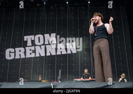 Glasgow, Regno Unito. 08th luglio 2022. Tom Grennan si esibisce sul palco principale il giorno 1 del TRNSMT Festival. 2022-07-08 . Credit: Gary Mather/Alamy Live News Foto Stock