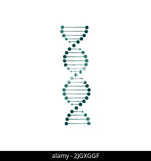 Icona del vettore DNA isolata su sfondo bianco Illustrazione Vettoriale