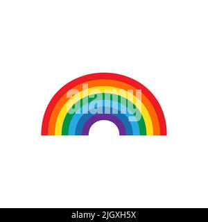 Rainbow icona vettore isolato su sfondo bianco Illustrazione Vettoriale