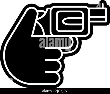 Icona pistola mani . Illustrazione Vettoriale