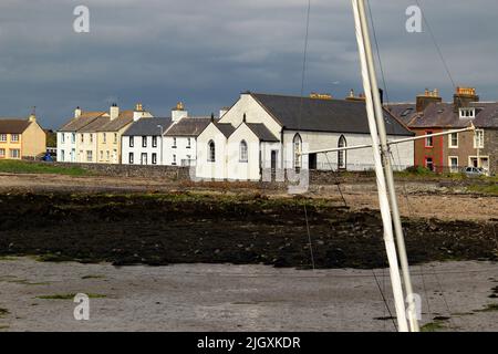 Case costiere, Isola di Whithorn, Dumfries & Galloway, Scozia, Regno Unito Foto Stock