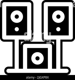 Icona home theater delle famiglie . Illustrazione Vettoriale