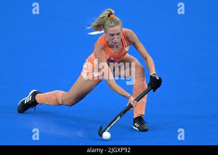 AMSTERDAM - Sanne Koolen dell'Olanda, donne di hockey durante la partita tra Paesi Bassi e Belgio alla Coppa del mondo di Hockey allo stadio Wagener, il 12 luglio 2022 ad Amsterdam. ANP | altezza olandese | Gerrit van Keulen Foto Stock