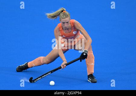 AMSTERDAM - Sanne Koolen dell'Olanda, donne di hockey durante la partita tra Paesi Bassi e Belgio alla Coppa del mondo di Hockey allo stadio Wagener, il 12 luglio 2022 ad Amsterdam. ANP | altezza olandese | Gerrit van Keulen Foto Stock