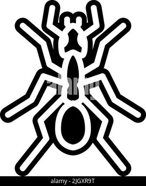 Insetti parassiti parassiti Pest controllo peste icona . Illustrazione Vettoriale