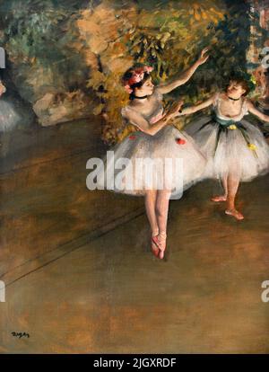 Degas. Dipinto dal titolo "due ballerini su uno stadio" di Edgar Degas (1834-1917), olio su tela, 1874 Foto Stock
