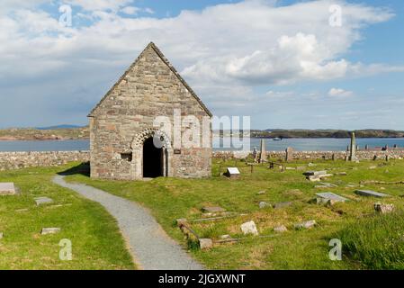 Cappella di Sant'Oran, Isola di Iona, Ebridi interne Foto Stock