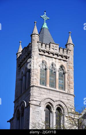 La Cattedrale dell'Immacolata Concezione a Columbus Circle nel centro di Syracuse, New York state NY, USA. Foto Stock