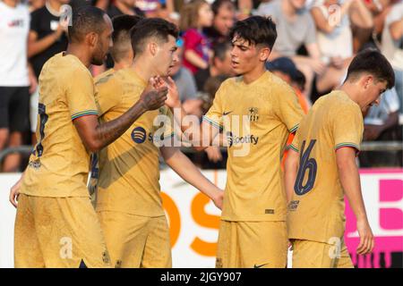 Olot, Spagna. 13th luglio 2022. Incontro amichevole pre-stagione tra Olot e il FC Barcelona allo Stadio Municipale Olot. Girona, 13 luglio 2022 900/Cordon Press Credit: CORDON PRESS/Alamy Live News Foto Stock