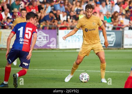 Olot, Spagna. 13th luglio 2022. Incontro amichevole pre-stagione tra Olot e il FC Barcelona allo Stadio Municipale Olot. Girona, 13 luglio 2022 900/Cordon Press Credit: CORDON PRESS/Alamy Live News Foto Stock